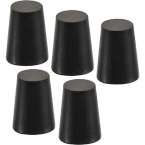 YOKIVE 5Pcs Rubber Stoppers, Tapered Plugs with High-Temperature Resistance | Protect Hole, Great for Lab Industry (Black, 14mm to 19mm)