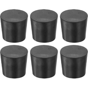 MECCANIXITY Rubber Tapered Plug 28mm to 37mm Solid Test Tubes Bungs Stopper Black for Lab 6 Pieces