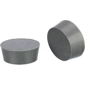 CleverDelights Rubber Stoppers — Size 13 — 3 Pack — 58mm x 68mm x 25mm Long — Gray Solid Plug #13