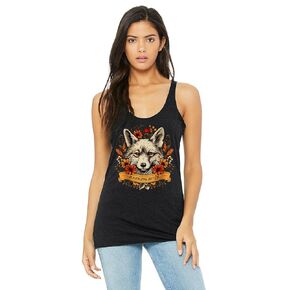 "Barking B!tch" Women's Racerback Charcoal Black Triblend Tank Top - Alpha Female Graphic - XSmall through 2XL (XL)