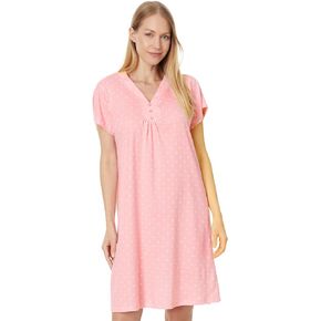 Karen Neuburger Women's Coral Carnations Short Sleeve Nightshirt