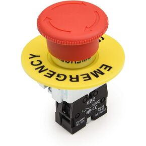 APIELE Emergency Stop Pushbutton Switch 1NO1NC 660V 10A Red Emergency Stop Push Button Switch with Box