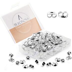 BEADNOVA Earring Backs Stainless Steel Earring Backs
