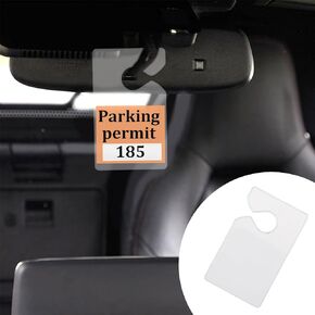 HEVLE 2PCS Clear Parking Permit Holder, Handicap Placard Holder, Rear View Mirror Disability Permit Hanger, Car Vertical Parking Lot Pass Suitable for Car Passes, Stickers, Permits (2PCS)