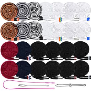Sweatshirt Drawstring Replacement, 26Pcs Premium Hoodies Drawstring in 13 Style, Hoodie Strings with 3Pcs Drawstring Threader for Pants Shorts