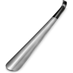 KEYHOT Shoe Horn Long Handle Metal - 16.5" Shoehorn Long-Handle - Shoe Horns with Handle for Seniors Men Women (Silver