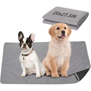 CONLI Washable Dog Pee Pads 20x27.5IN Non-Slip Puppy Pads Dog Training Pads Super Absorbent and Leak-Proof Soft Pet Friendly Material - Black
