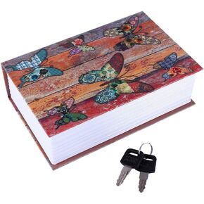 صندوق تخزين آمن لكتاب التحويل من تشيسيريس، كتاب قفل صندوق القاموس مع قفل مفتاح وحقيبة نقود مقاومة للحريق، كتاب تحويل مخفي آمن للمنزل والمكتب والسفر (نوع برج بيزا المائل)