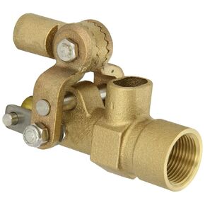 Robert Manufacturing RF605T High Turbo Series Bob Red Brass Float Valve, 1/2" NPT Female Inlet x Free Flow Outlet, 27 gpm at 85 psi Pressure
