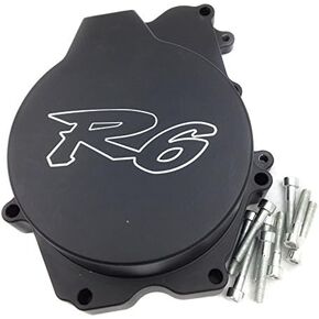 XKMT-Engine Stator Cover Compatible With Yzf R6 2003-2006 Yzf-R6S 03-09 Black Left Side [B00YYSKO82]
