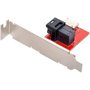 NFHK PCI-Express 4.0 Slimline SAS SFF-8654 to HD SFF-8643 PCBA Female Adapter with Bracket