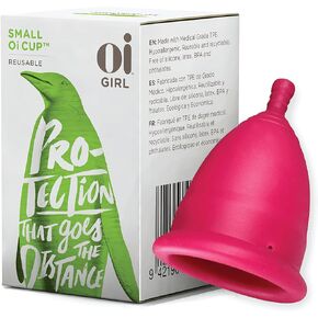 Oi Girl Soft Menstrual Cup Small | Flexible, Easiest Insertion | Wear for 12 hrs | BPA-Free (17 ml/Young) - Reusable, Leak Free