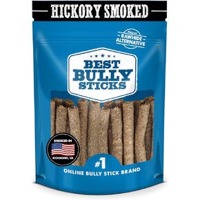 مكافآت الكلاب من لحم البقر الحقيقي المدخن من هيكوري - عصا الفتوة، 20 عبوة - مكافآت، مكافآت تدريب الجراء والكلاب - مدخنة ومعبأة في الولايات المتحدة الأمريكية - بدون إضافات، طبيعية 100%، صحية وخالية من الجلود الخام، تحتوي على نسبة عالية من البروتين in Kuwait