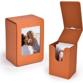 Functional Storage Case for 2x3 Films/Photos/Cards, Polaroid Photo Storage Box Photo Holder Compatible with Fujifilm Instax Mini Film (54x86mm) - Black