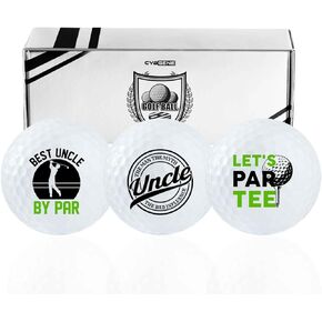Funny Uncle Gifts Golf Balls Set for Men or Him, Perfect for Uncle, Coworkers, Boss, Golfers, Golf Lovers for Birthday & Father's Day - White