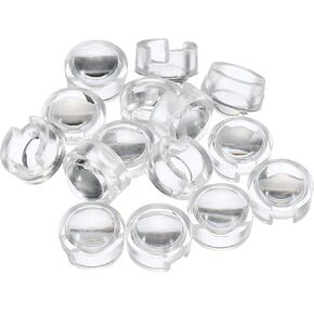 PATIKIL 13mm LED Convex Lens, 15 Pack 45 Degree Beam Angle Acrylic LED Optical Convex Condenser Lens for 1W 3W LED Lamp Beads Infrared Cameras, Transparent