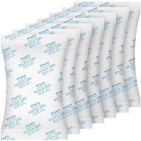 WVacFre 20 Gram(50Packs) Food Grade Moisture Absorber Silica Gel Desiccant Packets for Storage,Desiccant Beads Silica Gel Packs for Moisture Control