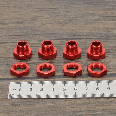 RCAWD 4X 17mm Wheel Hex and Wheel Nut for Arrma Kraton 6S Notorious Outcast Fireteam Talion Upgrade Parts (Red) in Saudi Arabia