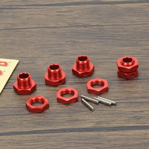 RCAWD 4X 17mm Wheel Hex and Wheel Nut for Arrma Kraton 6S Notorious Outcast Fireteam Talion Upgrade Parts (Red) in Saudi Arabia