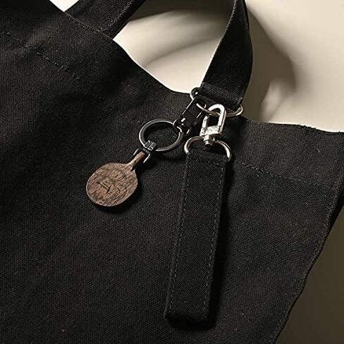 ILLUSIONI Ping Pong Keychain, 2.16 Inch Mini Table Tennis Racket Keyring, Ebony Wooden Keychain, Best Gift in Saudi Arabia