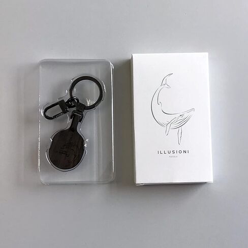 ILLUSIONI Ping Pong Keychain, 2.16 Inch Mini Table Tennis Racket Keyring, Ebony Wooden Keychain, Best Gift in Saudi Arabia
