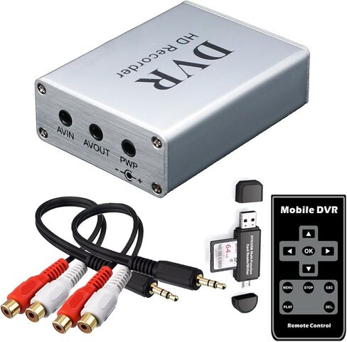 كاميرا سيارة ميني DVR مع قارئ بطاقة SD، مسجل فيديو رقمي في الوقت الحقيقي لبطاقة SD لكاميرا FPV Hi8 وكاميرا الفيديو DVD TV Box MPEG-4 CH1 in Kuwait