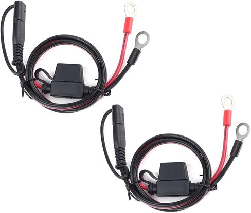 GSRECY 2FT SAE إلى O Ring Eyelet Terminal Harness، اتصال سريع، قطع تجميع تمديد كابل الأسلاك، منفذ محول قطبية عكسية، سلك شاحن البطارية in Kuwait