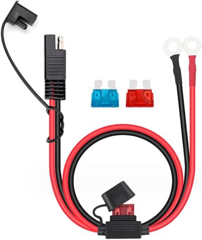 GSRECY 2FT SAE إلى O Ring Eyelet Terminal Harness، اتصال سريع، قطع تجميع تمديد كابل الأسلاك، منفذ محول قطبية عكسية، سلك شاحن البطارية in Kuwait
