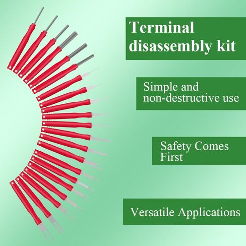 Kutyun 21PCS Terminal Removal Tool Kit, Pin Extractor Tool, Automotive Terminal Release Kit with Protective Box, Universal Wire Connector Electrical Pin Removal Tool for Most Car Household Devices in Saudi Arabia
