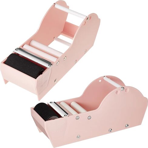 Yeaqee 2 Pcs Pink Water Activated Paper Tape Dispenser 12.6 x 5.24 Inch Manual Kraft Gum Paper Tape Dispenser Machine for Office Packaging Sealing Shipping Mailing Carton, Fit for 1.18-3.15" Wide Tape in Saudi Arabia