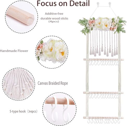 BFNAAgirl Hair Bows Holder Headband Organizer for Girls,Baby Hair Accessories Organizer Hair Clips Hanger Storage with Hooks, Wall Hanging Decor for Nursery Room in Saudi Arabia