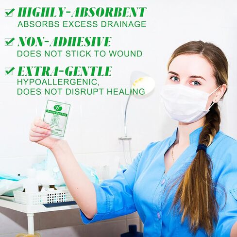 200 قطعة من وسادات العين البيضاوية من Timgle، شاش ماص، ملفوف بشكل فردي، رقعة عين طبية للإسعافات الأولية، وسادات ناعمة للعناية بالجروح، وحماية الملابس من الجروح in Kuwait