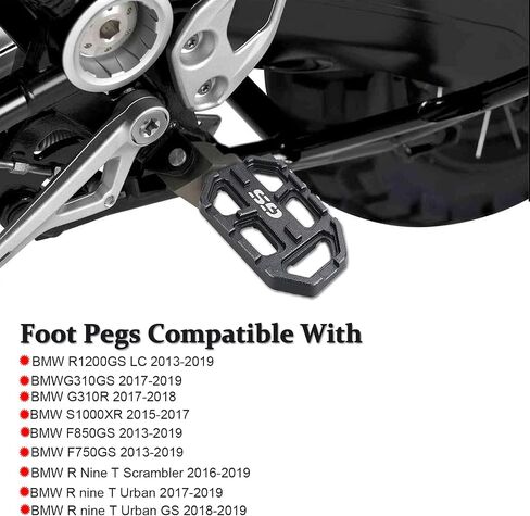 LKV R1200GS Foot Pegs Motorcycle Foot Rests Extender Pedal Replacement for BMW G310GS S1000XR F850GS F750GS R Nine T Scrambler T Urban in Saudi Arabia