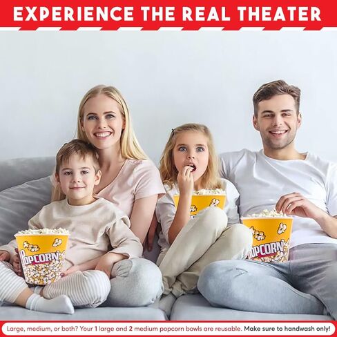 مغرفة الفشار المصنوعة من الفولاذ المقاوم للصدأ التجارية الفرنسية المقلية، مغرفة خدمة طعام قابلة للفصل بمقبضين للوجبات الخفيفة والحلويات والثلج والسلع الجافة مع حزمة حاويات الفشار القابلة لإعادة الاستخدام in Kuwait