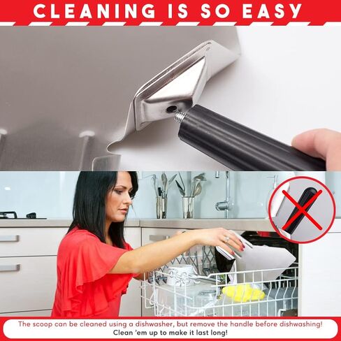 مغرفة الفشار المصنوعة من الفولاذ المقاوم للصدأ التجارية الفرنسية المقلية، مغرفة خدمة طعام قابلة للفصل بمقبضين للوجبات الخفيفة والحلويات والثلج والسلع الجافة مع حزمة حاويات الفشار القابلة لإعادة الاستخدام in Kuwait