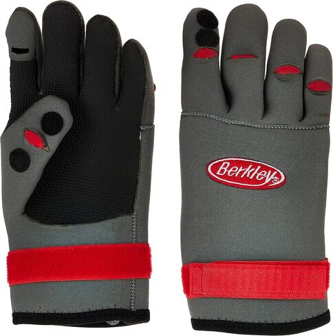 Berkley BTNFGG NEOPENE FISH GRIP GLOVES Neoprene Fishing Gloves, Grey in Saudi Arabia