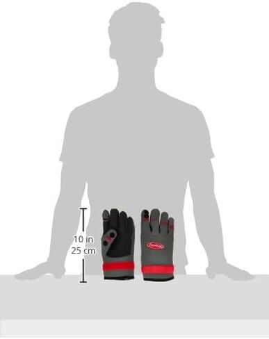 Berkley BTNFGG NEOPENE FISH GRIP GLOVES Neoprene Fishing Gloves, Grey in Saudi Arabia