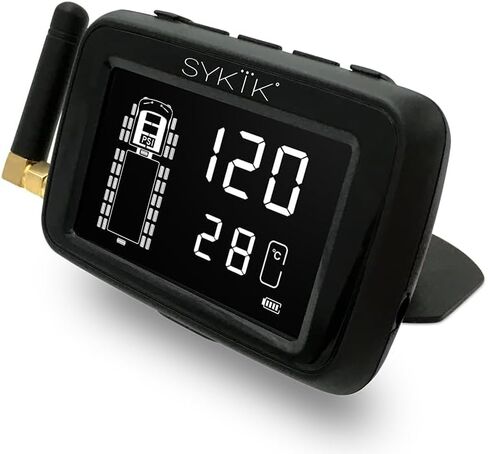 SYKIK-TPMS Real Time Tire Pressure Monitoring System for Cars, RVs and Trucks, up to 36 Wheels -Theft Sensors, with 3-Year US Warranty (10 Wheel) in Saudi Arabia
