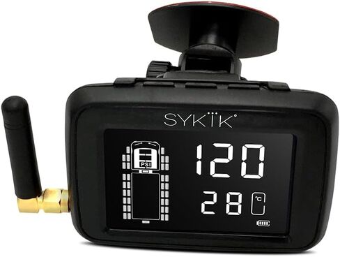SYKIK-TPMS Real Time Tire Pressure Monitoring System for Cars, RVs and Trucks, up to 36 Wheels -Theft Sensors, with 3-Year US Warranty (10 Wheel) in Saudi Arabia