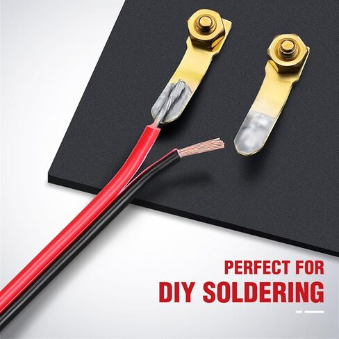 Nilight 100FT 18AWG سلك ألومنيوم مغطى بالنحاس 18/2 قياس أحمر أسود CCA كابل كهربائي 2 موصل متوازي 12 فولت/24 فولت تيار مستمر أسلاك تمديد مرنة لمكبر صوت راديو السيارة الصوتي، ضمان لمدة عامين in Kuwait