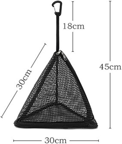 heyous Camping Dry Net, 30x45cm Camping Organizer Mesh Hanging Basket Net, PVC Triangle Hanging Bag with Hook for Outdoor Picnic Tableware Dishes Food Fruit in Saudi Arabia