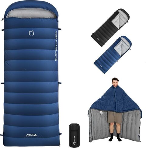 ATEPA Down Sleeping Bags for Adults 650/700 FP, Ultralight Sleeping Bag for Backpacking, 0℉/30℉ Sleeping Bag for 1/2 Persons, Compact Sleeping Bag with Compression Sack for Hiking, Camping in Saudi Arabia