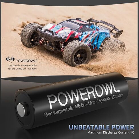 POWEROWL Rechargeable AA Batteries, 2800mAh High Capacity Double A Batteries 1.2V NiMH Low Self Discharge (Pack of 12) in Saudi Arabia
