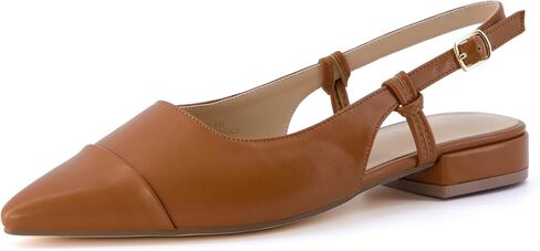 CUSHIONAIRE Women's Forever Pointed Toe Sling Back Dress Shoe +Memory Foam, Wide Widths Available in Saudi Arabia