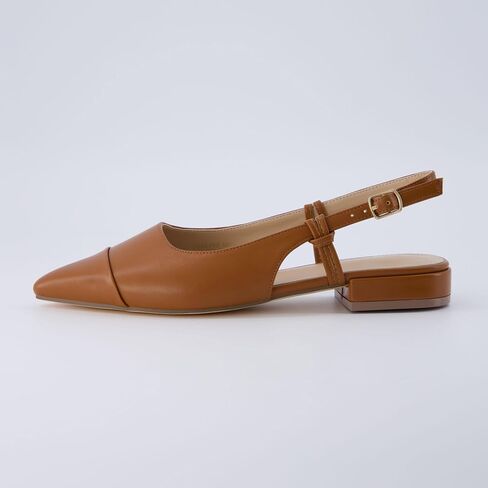 CUSHIONAIRE Women's Forever Pointed Toe Sling Back Dress Shoe +Memory Foam, Wide Widths Available in Saudi Arabia