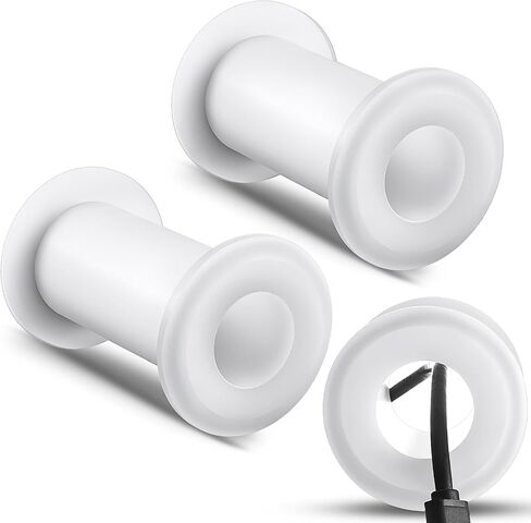 Yousoontic 2 Pcs 1.20" ID Cable Pass Through Wall Port Wall Pass Through Grommet System Cable Pass Through Port Wall Grommets for Cables Management, White in Saudi Arabia