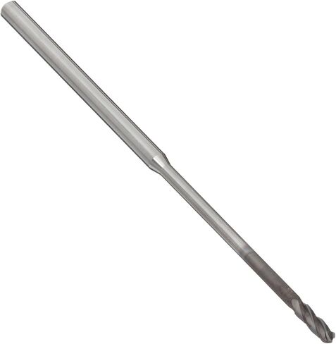 YG-1 EIB07 Carbide Micro Ball Nose End Mill, Diamond-Like Finish, 30 Deg Helix, 4 Flutes, 3" Overall Length, 0.0625" Cutting Diameter, 0.125" Shank Diameter in Saudi Arabia