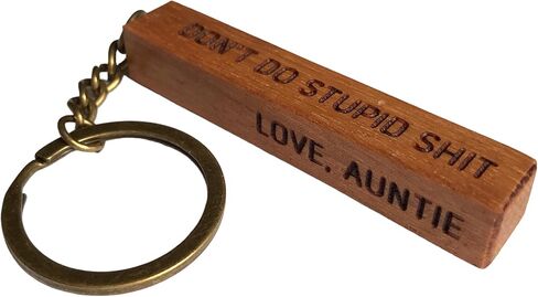 Don't Do Stupid Sht Love Auntie Keychain Funny 16th Birthday Gift I Love You Key Chain for Niece Nephew Birthday Valentines Day Christmas Gifts From Aunt - NNDTN in Saudi Arabia