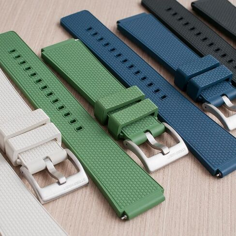 حزام ساعة StrapHabit TQ18 FKM المطاطي سريع الإصدار بديل لـ Q Timex - يناسب 36 مم، 38 مم، 40 مم، M79، GMT، كرونوغراف - حزام ساعة سريع الإصدار - 18 مم in Kuwait