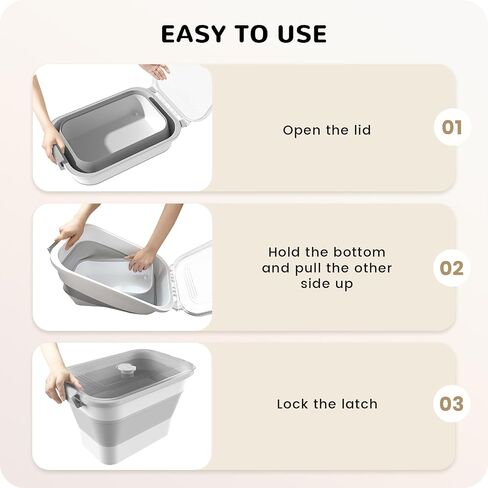 A-LuGei 20Lbs Collapsible Dog Food Storage Container,【Easy to Move】 Pet Food Container with Attachable Casters,【Keep Dry Food Fresh】 Cat Treart Container with Clear Airtight Lid and Measuring Cup in Saudi Arabia